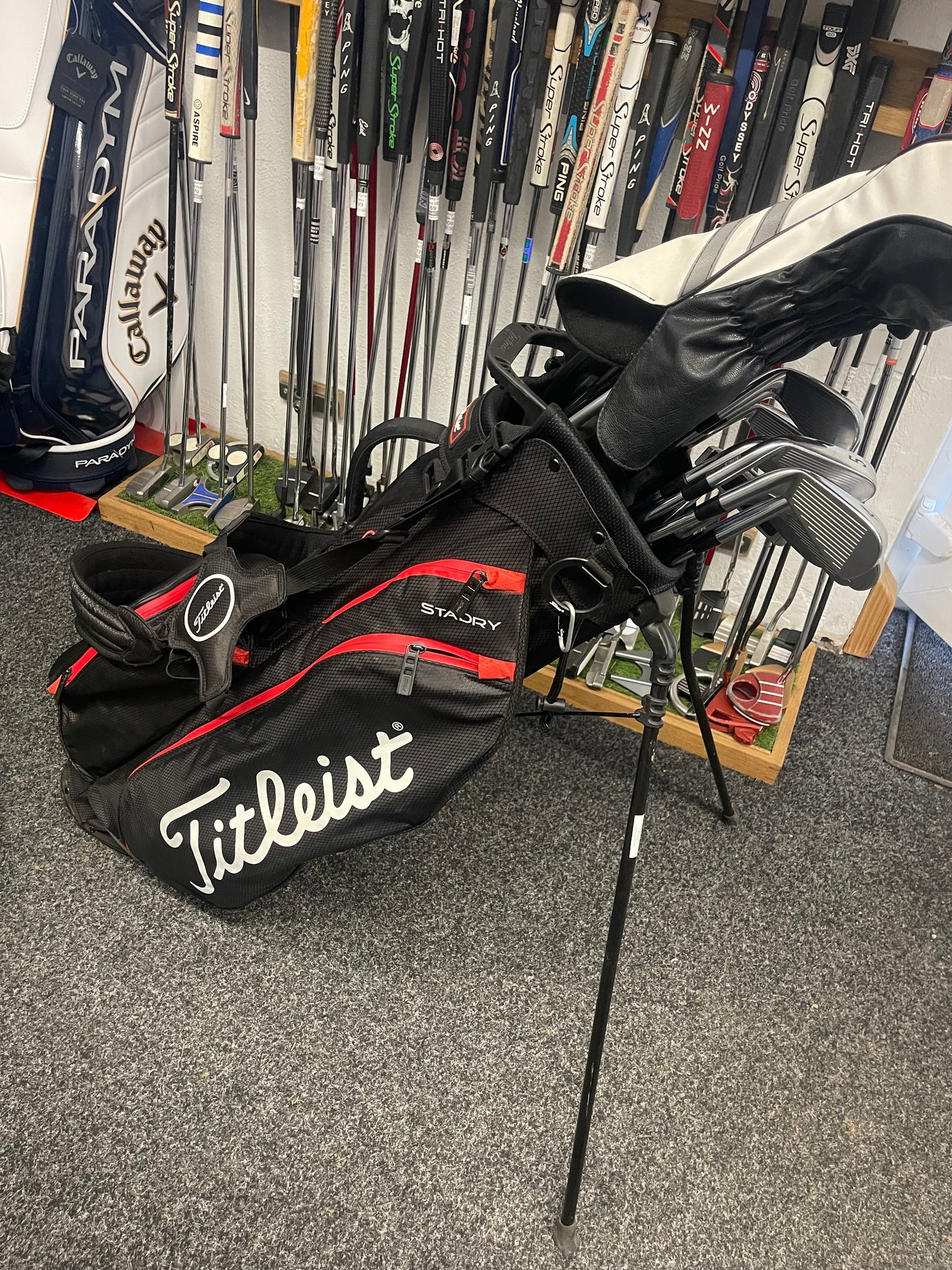 Titleist Complete Set - Driver Fairway Hybrid Irons Wedges Putter & Bag