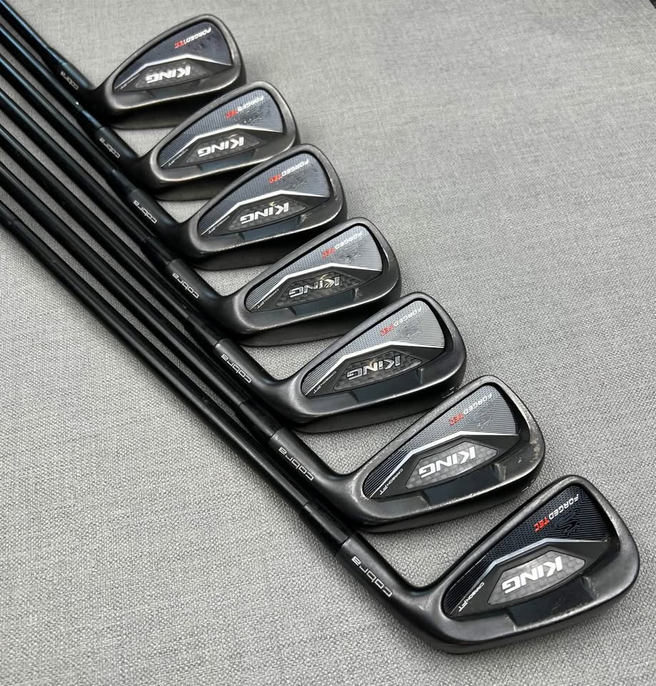 Cobra King Forged TEC Black Irons - Stiff Flex Black Shafts / 4-PW