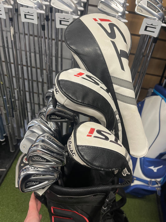 Titleist Complete Set - Driver Fairway Hybrid Irons Wedges Putter & Bag