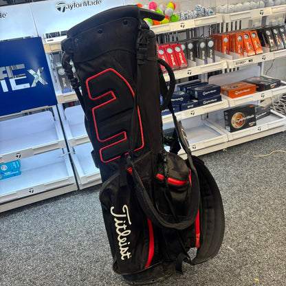 Titleist StaDry Carry Bag - BlkRed (side pocket zip broken)