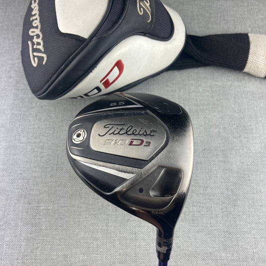 Titleist 910D3 Driver - Stiff Flex Tour AD / 8.5 Degree Adjustable