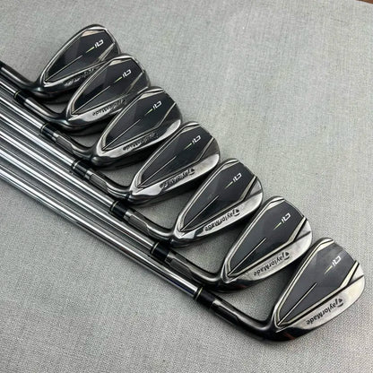 Taylormade Qi Iron Set (Gun Metal Finish) - Stiff Flex Project X 6.0 / 4-PW