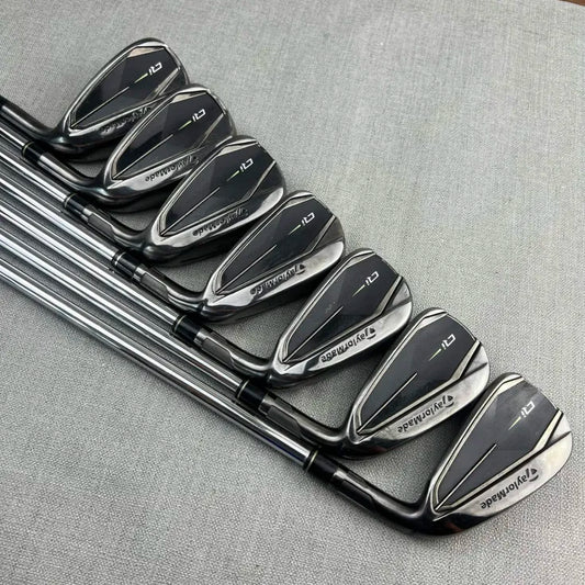 Taylormade Qi Iron Set (Gun Metal Finish) - Stiff Flex Project X 6.0 / 4-PW