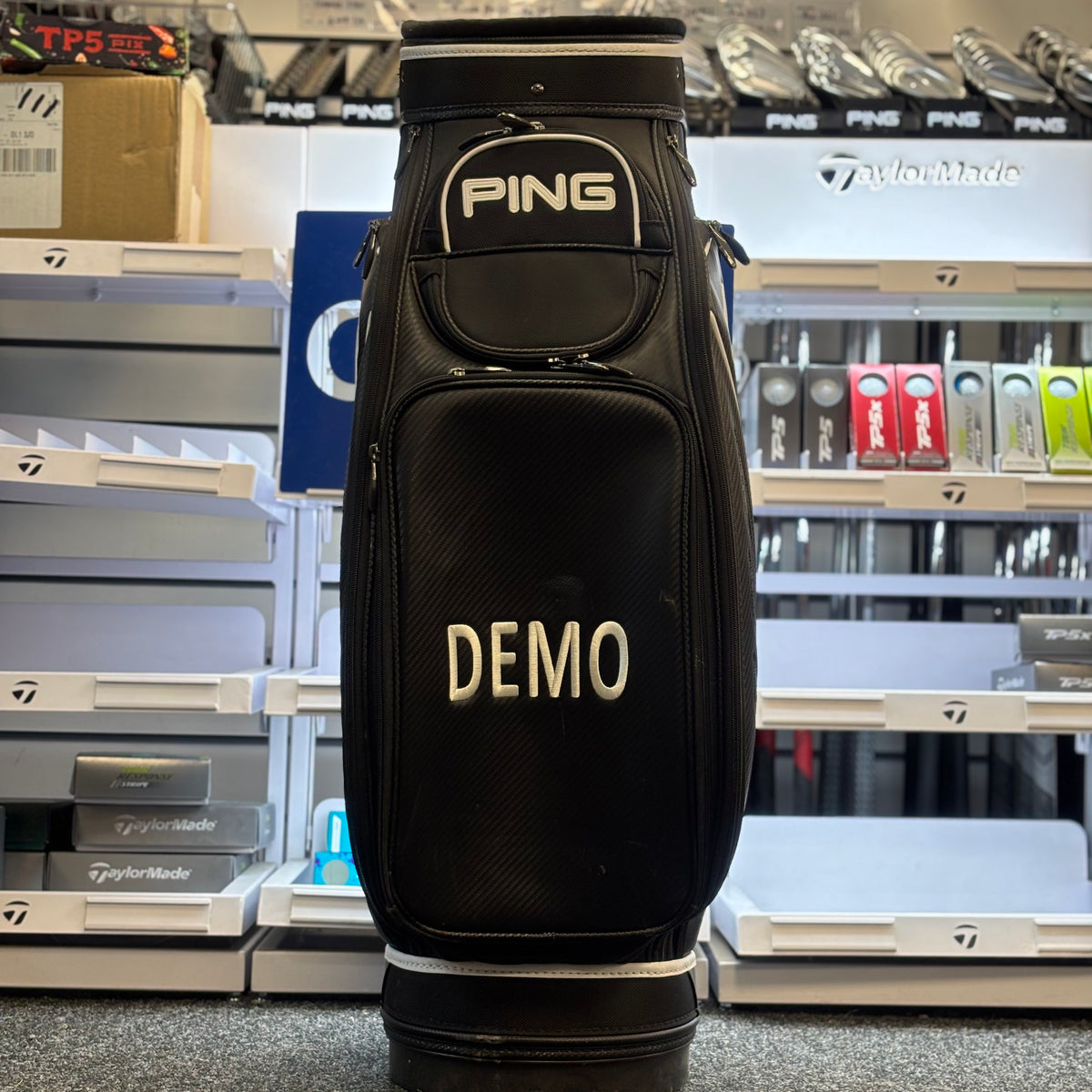 Ping Full Leather Staff Bag - Black (Ex Demo Bag)